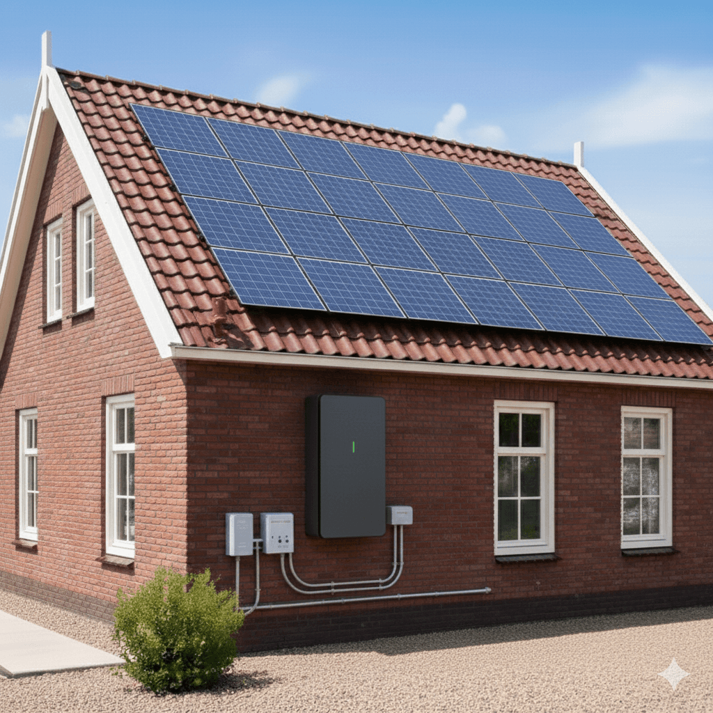 Huis met zonnepanelen